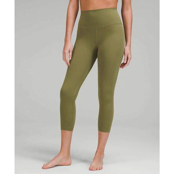 Lululemon Align High‑Rise Crop 23” Nulu Size 4 Bronze Green - Picture 4 of 7